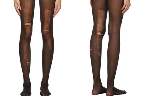 gucci destressed tights|gucci stockings with runs.